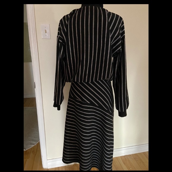 Zara Striped Asymmetric Dress - Picture 5 of 6